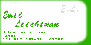 emil leichtman business card